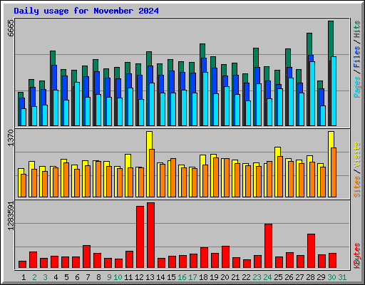 Daily usage for November 2024