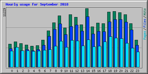 Hourly usage for September 2018
