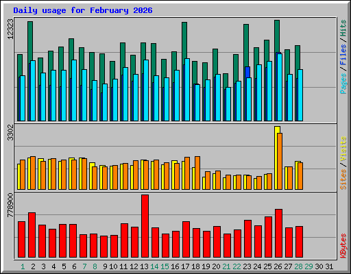 Daily usage for February 2026