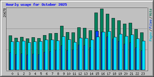 Hourly usage for October 2025